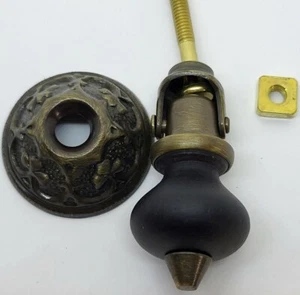 FIXED East Lake Single Post Pendant Pull Victorian STUB SHORT teardrop brass new - Picture 1 of 8