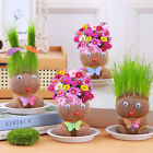 Room Decor Mini Grass Head Doll Small Potted Plant Watering Green Plants Beau QL