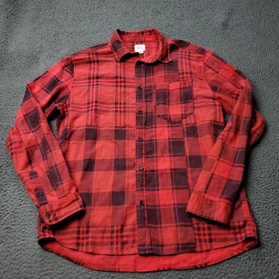 BDG Urban Outfitters Shirt Mens M Medium Long Sleeve Plaid Flannel Button Red - Image 1 of 4