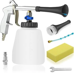 Car Cleaning Air Gun with 2 Nozzle Sets,Foam Bottle, Brush Head, Cleaning... - Picture 1 of 7
