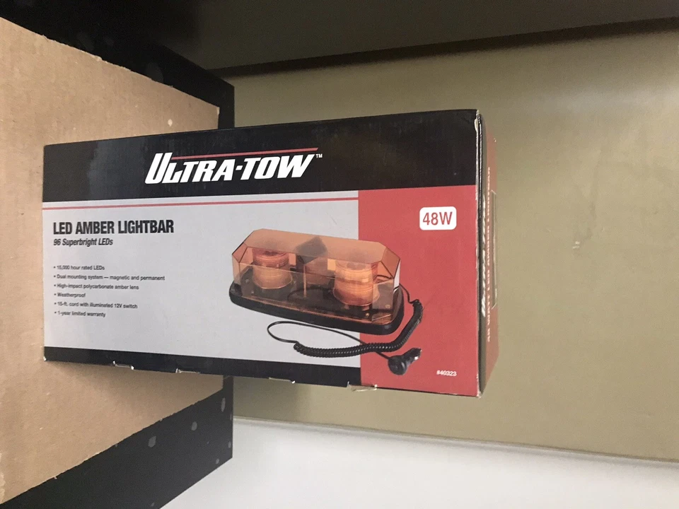 BRAND NEW Ultra-Tow LED Light Bar - Amber, Magnetic/Permanent Mount - Image 1 of 1
