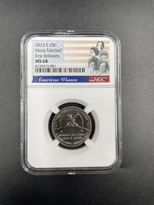 2023 S San Francisco MARIA TALLCHIEF American Women NGC MS68 FIRST RELEASES - Image 1 of 2