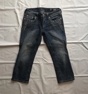 Miss Me Damen Denim Caprihose dunkelblau Jeans Gr. 28 P-06.16 - Bild 1 von 9
