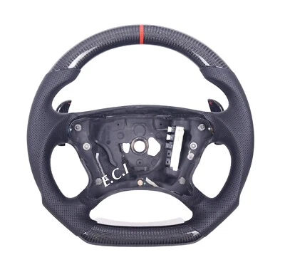 Volante MERCEDES AMG SERIE NEGRA SL55 C63 E63 CLK63 G55 CLS FIBRA CARBONO Foto 1 de 4