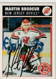 Tarjeta de hockey autografiada firmada por Martin Brodeur ¡Nueva Jersey Diablos Belleza!! - Imagen 1 de 1