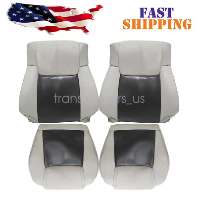 For 2006 Jeep Commander Driver & Passenger Top Bottom Perforated Seat Cover Gray - image 1 of 4