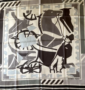 Neu ohne Etikett Hermes Vintage seltener Schal Carre 90 PUZZLE Seide 35"X35" - Bild 1 von 8