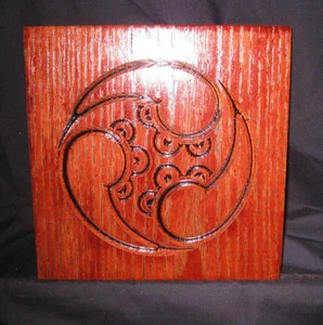 Original Holzschnitt Dekorplatte - "Orientalisches Motiv" - Bild 1 von 1