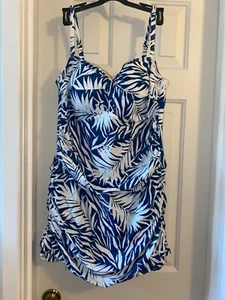 KIM GRAVEL x SWIMSUITS FOR ALL Skirted 1-Piece Suit KEY WEST PALM sz 20W - Picture 1 of 2