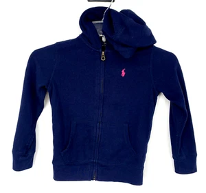 Polo Ralph Lauren Youth Toddler Size 6 Full Zip Hoodie Dark Blue - Picture 1 of 9