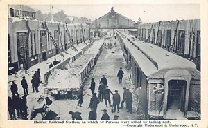 J56/ Halifax Nova Scotia Kanada Postkarte Explosionskatastrophe Eisenbahndepot 70 - Bild 1 von 4