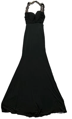 Jovani Formal Backless Dress Size 0 Rhinestone Spikes Formal Gown Edgy Metal - Image 1 of 4