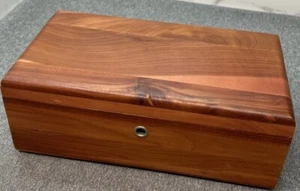 Vintage Cedar Chest Keepsake Jewelry Box No Key 3.5” X 9” - Picture 1 of 14