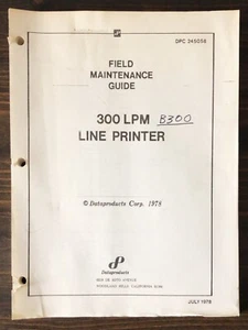 Dataproducts - 300 LPM Line Printer Field Maintenance Guide (1978) - Picture 1 of 13