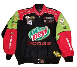 New Deadstock JH Designs Kasey Kahne Jacket Mountain Dew Dodge Nascar 2XL  XXL - Picture 1 of 14