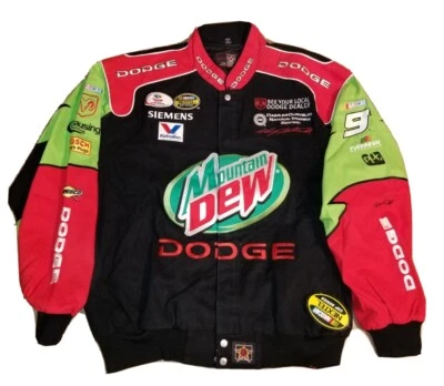 Nueva Chaqueta Deadstock JH Designs Kasey Kahne Mountain Dew Dodge Nascar 2XL XXL Foto 1 de 4
