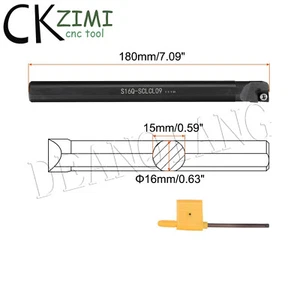 95° S16Q-SCLCL09 16mm CNC Indexable Boring Bar Turning Tool Holder For CCMT09T3 - Picture 1 of 5
