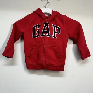 Baby Gap Jacket Youth Size 5 Red Zip Up Lined Pockets Hoodie - Picture 1 of 4
