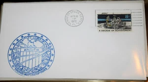 VTG, APOLLO 16 EVENT COVER "Crew Mission Patch," Rocket Cancelled KSC 04-16-1972 - Picture 1 of 3