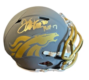Terrell Davis Signed Denver Broncos Slate Mini Helmet w HOF JSA Witness COA - Picture 1 of 3