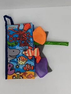 Jollybaby Ocean Tails libri di stoffa per bambini, arricciature morbide, giocattolo Montessori - Foto 1 di 5