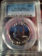 1956 Franklin Half Type 2 DDR FS-802 PCGS PR66 Stunning Beauty Shiny n Bright!