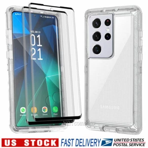 For Samsung Galaxy S21 S20 Plus S22 S23 Ultra Case Clear Shockproof Hybrid Cover - Picture 1 of 15