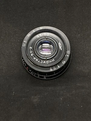Vintage ussr Lens with all Caps Industar-50-2 3,5/50 aka Pancake m42 mount - Image 1 of 4