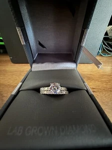 Engagement Ring and Wedding Band (2ct Lab Created) - Picture 1 of 6