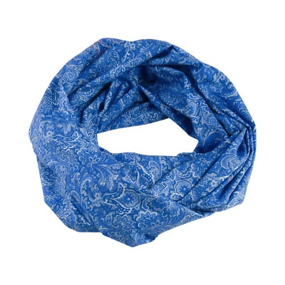 BETTINA BRUDER Damen-Rundschal Loop Blumen Paisley blau Blautöne ca. 25 cm x 140 cm