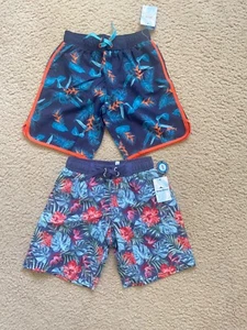 Tommy Bahama Kids Boy's TWO Swim Trunk Beach Shorts Size 5 Years Multi-Color New - Picture 1 of 10