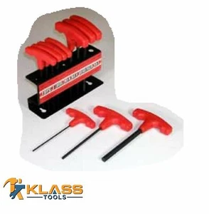 Juego de llaves hexagonales de 10 piezas con asas en forma de T, SAE de KlassTools - Imagen 1 de 3