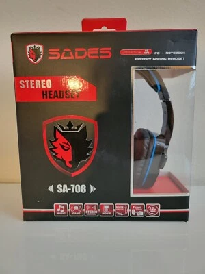 SADES SA708GT Stereo Gaming Headset, 3.5mm lnterface with Microphone, Suitable - Image 1 of 4