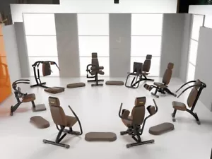 9-teiliger TECHNOGYM EASY LINE Hydraulik Geräte Zirkel - Bild 1 von 4