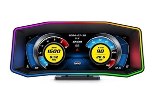 Obd2 Gauge Display for Cars P4, Digital Speedometerwith Overspeed, RPM, Water... - Picture 1 of 12