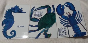 Metal Sign Home Sea Crestures Lot Of 3 By Ursula Dodge Design Studio. 12”x 8”. - Picture 1 of 5
