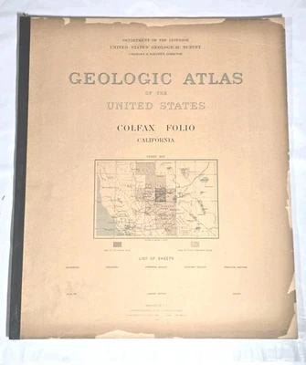 Mapas del Atlas Geológico Colfax Folio California USGS EE. UU. Foto 1 de 2
