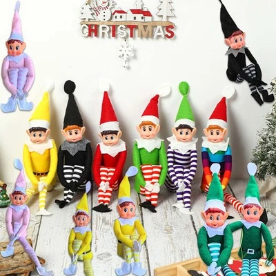 2025 Navidad en el estante Navidad Peluche Elfo Muñeca Juguete Niños Niñas Tradición Muñeca