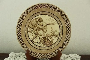 Antico piatto per cani uccellino estetico Wedgwood diametro 10,25” bordo a zigzag - Foto 1 di 6