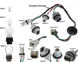 2002-2006 Nissan Rear Taillight Lamp Socket Harness Bulb Connector 26551-8J000 - Picture 1 of 2
