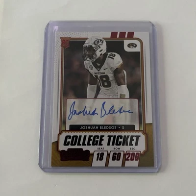 2021 Panini Contenders Draft Picks - College Ticket Joshuah Bledsoe Auto #255  - Image 1 of 2