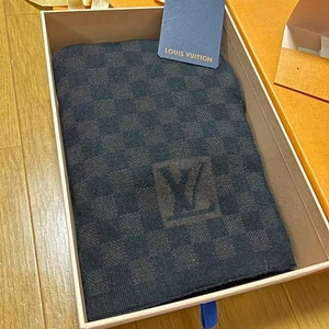 LV Logo Schal. Louis Vuitton Schal. Herren Schalldämpfer 100% Wolle Made in Italy Neu - Bild 1 von 24