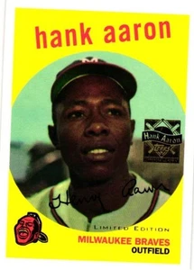 2000 Topps Edición Limitada Tiffany Hank Aaron Reimpresión (#6 de 23) 1959 - Imagen 1 de 2