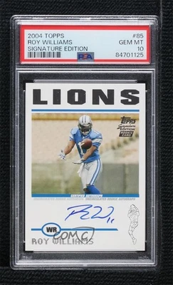 2004 Topps Signature Edition /299 Roy Williams #85 PSA 10 GEM MT Rookie Auto RC - Image 1 of 2