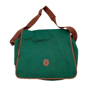 Vtg Ralph Lauren Polo Fragrances Large Green Canvas Shoulder Messenger Bag EUC - Picture 1 of 17