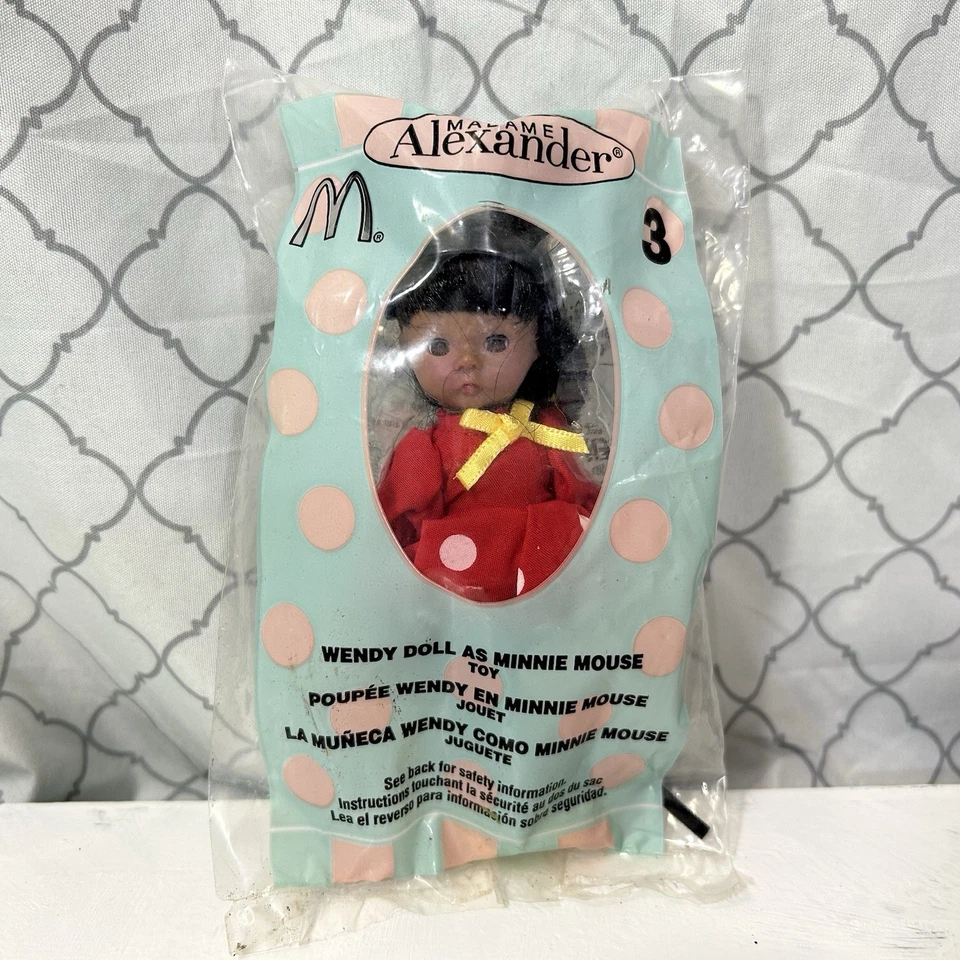 MINNIE MOUSE Madame Alexander Disney McDonalds 2004 boneca brinquedo afro-americano - Imagem 1 de 4