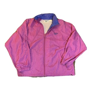 Vintage Reebok Windbreaker Adult Med Sport Purple  - Picture 1 of 12