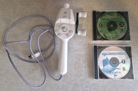 TESTED Sega Dreamcast Fishing Controller HKT-8700 + Bass & Marine Fishing Bundle