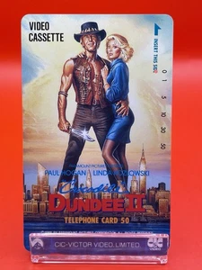 DUNDEE2 Movie TelePhone Card PAUL HOGAN LINDA KOZLOWSKI Japan Vintage Limited - Picture 1 of 10