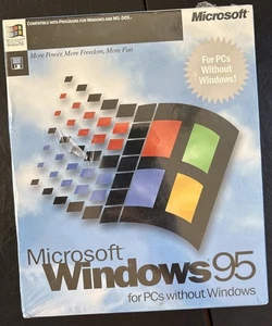Microsoft Windows 95 OS -3.5" Floppy-ULTRA RARE - New/Sealed!!! - Picture 1 of 2